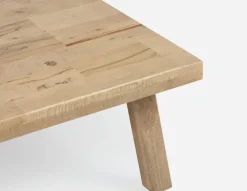 THESSALIA distressed solid mango wood coffee table 90 cm