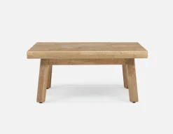 THESSALIA distressed solid mango wood coffee table 90 cm
