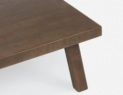 THESSALIA distressed solid mango wood coffee table 90 cm
