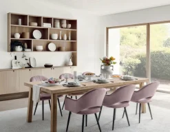 THESSALIA distressed solid mango wood large dining table 240 cm