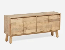 THESSALIA distressed solid mango wood large dining table 240 cm