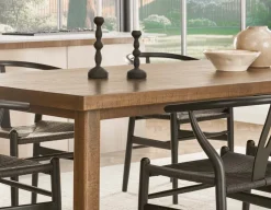 THESSALIA distressed solid mango wood large dining table 240 cm