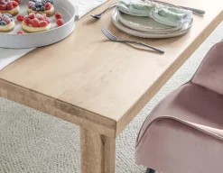 THESSALIA distressed solid mango wood large dining table 260 cm