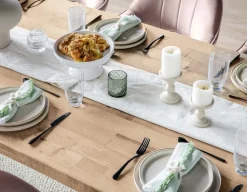 THESSALIA distressed solid mango wood large dining table 260 cm
