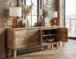 THESSALIA distressed solid mango wood sideboard