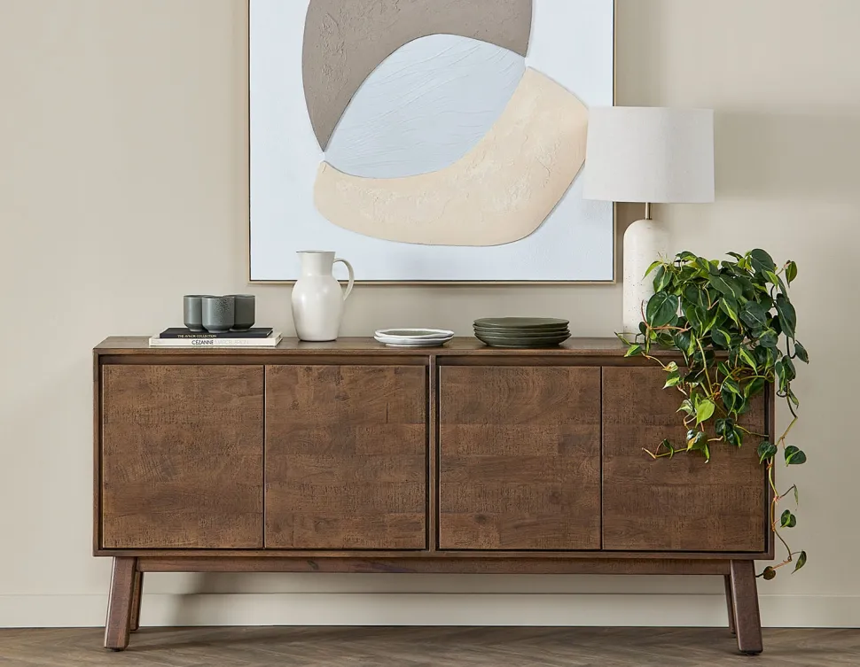 THESSALIA distressed solid mango wood sideboard
