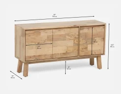 THESSALIA distressed solid mango wood sideboard