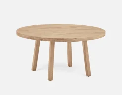 THESSALIA rustic farmhouse distressed solid mango wood dining table 150 cm
