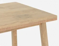 THESSALIA rustic farmhouse distressed solid mango wood dining table 150 cm