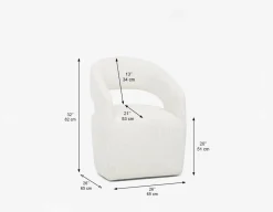 TIVOLI modern contemporary dining chair on casters