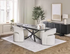 TIVOLI modern contemporary dining chair on casters