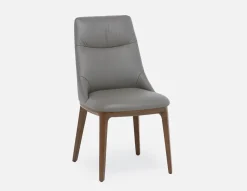 TOLEDA 100% leather contemporary dining chair