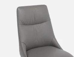 TOLEDA 100% leather contemporary dining chair