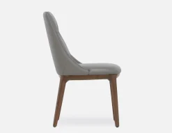 TOLEDA 100% leather contemporary dining chair