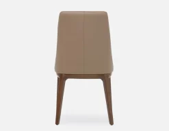 TOLEDA 100% leather contemporary dining chair