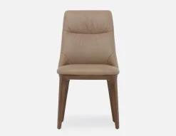 TOLEDA 100% leather contemporary dining chair