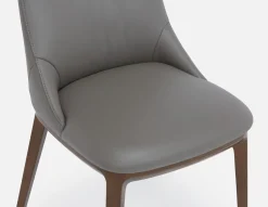 TOLEDA 100% leather contemporary dining chair
