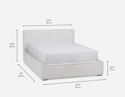 TONYA double size bed with storage