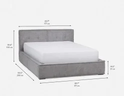 TONYA queen size bed with storage