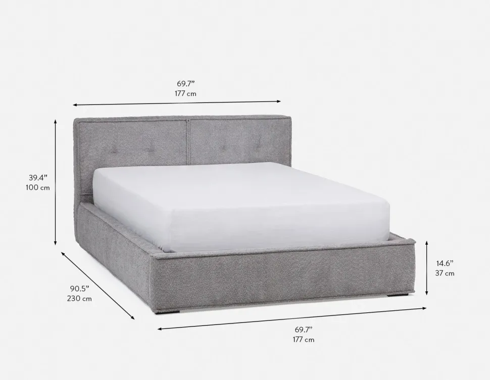 TONYA queen size bed with storage