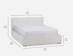 TONYA queen size bed with storage