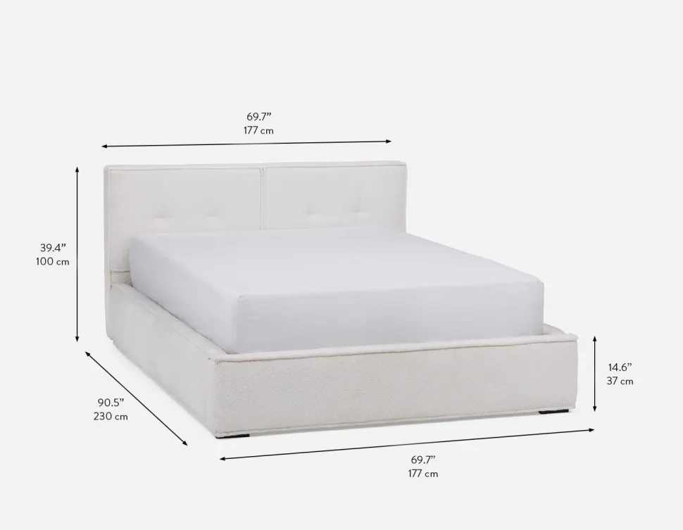 TONYA queen size bed with storage