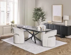 TUVA modern contemporary extendable ceramic dining table 160cm-200cm
