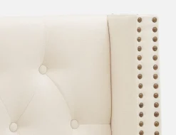 VERSAILLES traditional tufted upholstered wingback king size bed