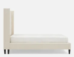 VERSAILLES traditional tufted upholstered wingback king size bed