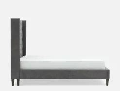 VERSAILLES tufted upholstered wingback queen size bed