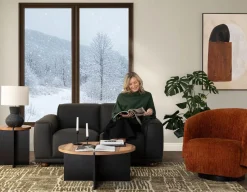 VIGO 100% leather apartment sofa