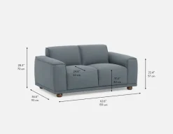 VIGO 100% leather apartment sofa