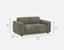 VIGO 100% leather apartment sofa