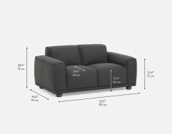 VIGO 100% leather apartment sofa