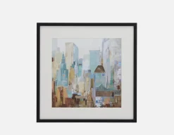 VILLE I framed giclée 63 cm x 63 cm