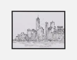 VILLE I framed wall art 103x73cm 