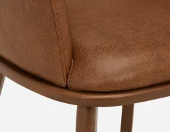 VITTA 100% leather modern contemporary dining chair