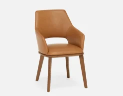 VITTA 100% leather modern contemporary dining chair