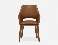 VITTA 100% leather modern contemporary dining chair