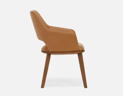 VITTA 100% leather modern contemporary dining chair