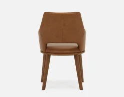 VITTA 100% leather modern contemporary dining chair