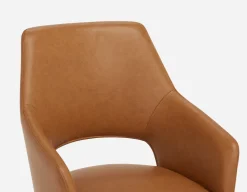 VITTA 100% leather modern contemporary dining chair