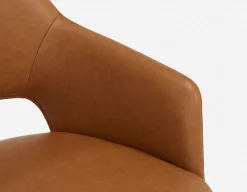 VITTA 100% leather modern contemporary dining chair