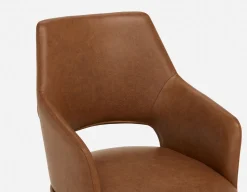 VITTA 100% leather modern contemporary dining chair