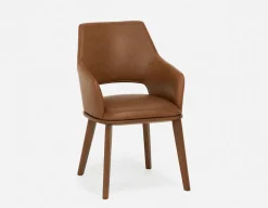 VITTA 100% leather modern contemporary dining chair