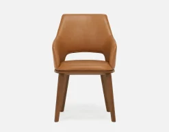 VITTA 100% leather modern contemporary dining chair