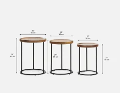 XACHARY set of 3 nesting tables