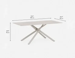 YANO modern minimalist ceramic top dining table 180 cm